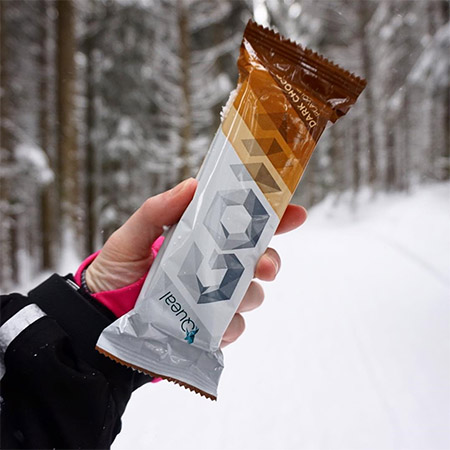 A picture of GO bar in the snow